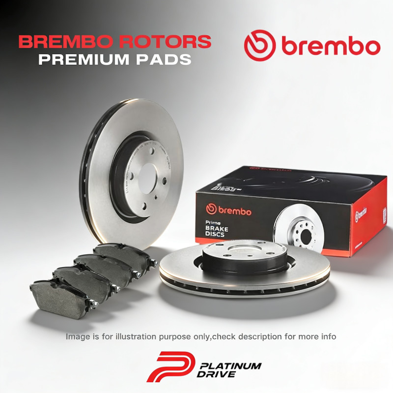 1 Pair Front Brembo Disc Rotors+KDH Brake Pads for Volvo XC90 275 09-14 336mm
