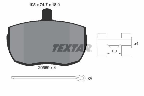 TEXTAR Brake Discs & Pads Front Braking Service Set Fits Land Rover 90 110/127 gallery