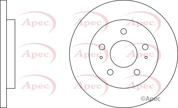 2x Apec Red Rear Brake Discs 252mm Fits Suzuki Swift 5561168R00