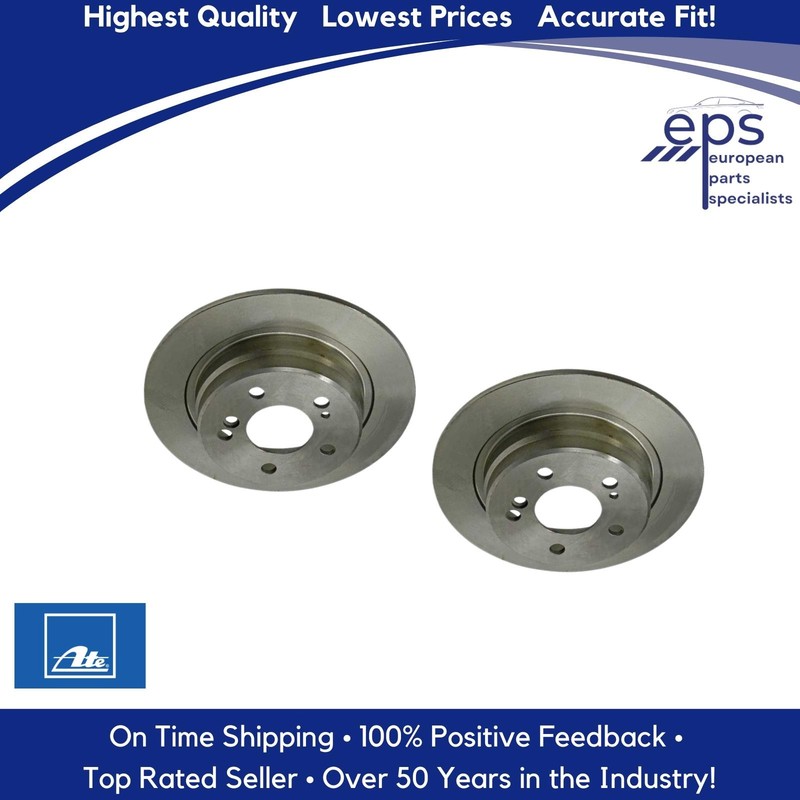 1990-95 Mercedes 300 500SL 320 500 Rear Brake Disc Rotors Ate 129 423 00 12 gallery
