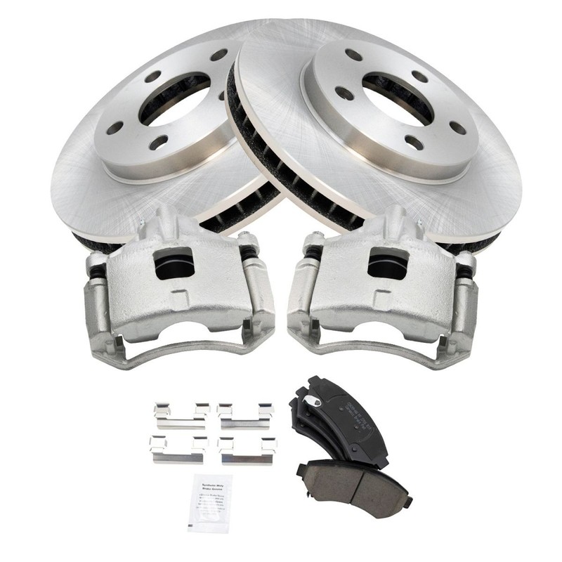 TRQ Front Ceramic Disc Brake Pads Rotors & Calipers for Buick Chevy Olds Pontiac gallery