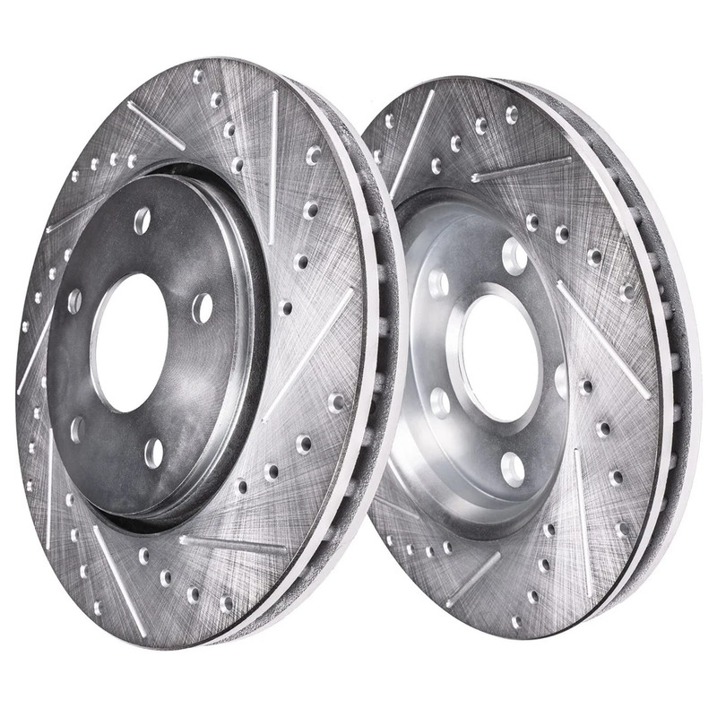 Rear Drilled Slotted Front Rear Brake Rotor Pad Kit gallery