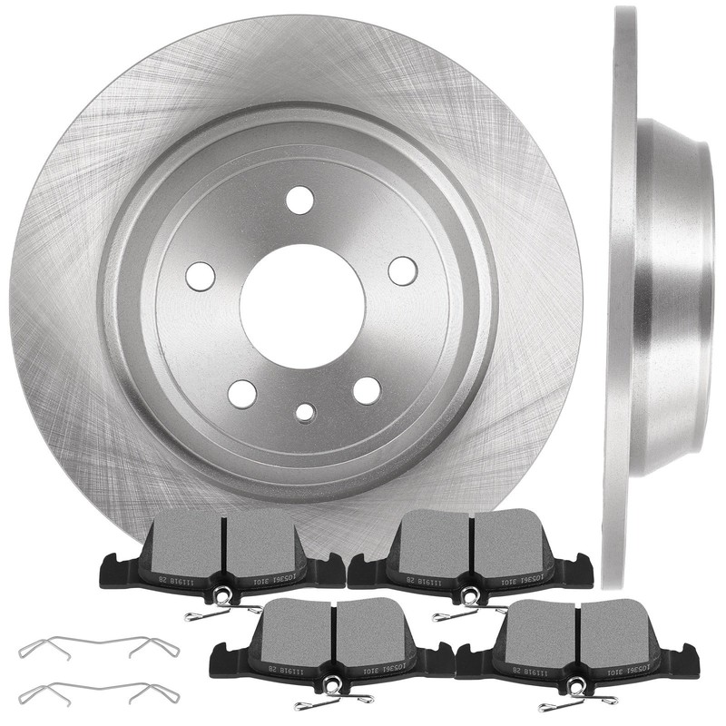 Fits Ford Fusion 2013 -2020 Lincoln MKZ 2013 -2016 Rear Solid Rotors Brake Pads