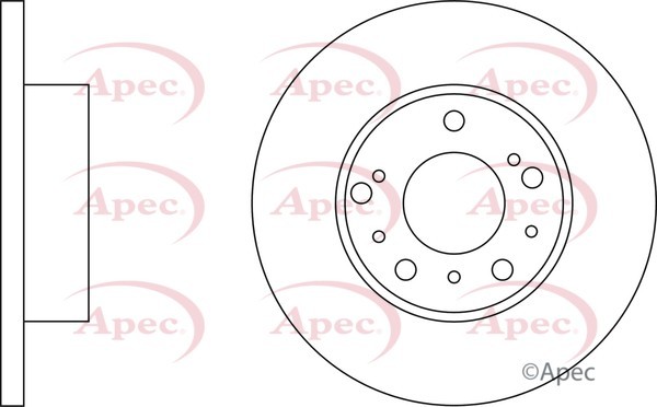 2x Apec Red Front Brake Discs 290mm Fits Citroën Fiat Peugeot Talbot C25 J5