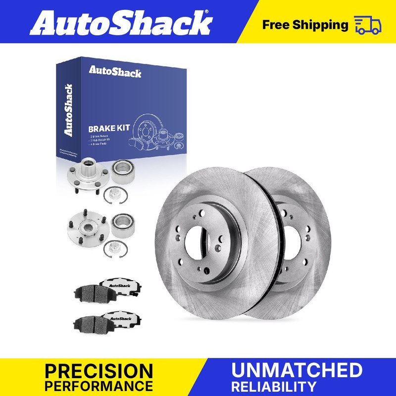 Front Brake Rotors Ceramic Pads Hub Repair Kit for Honda, Civic 2006-2011