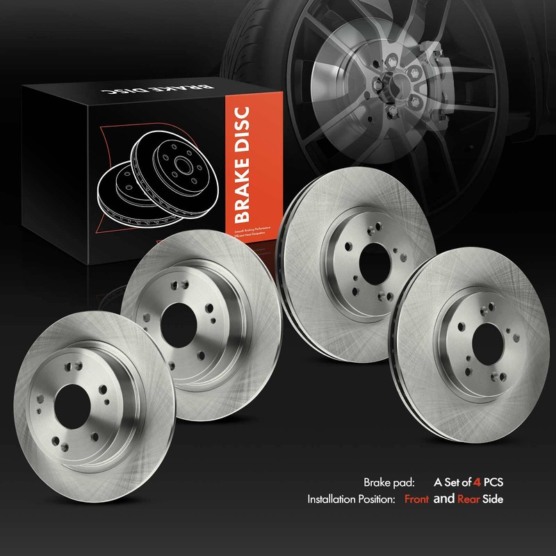 4x Disc Brake Rotors for Honda Accord 2006-2012 Acura TSX 2009-2014 Front & Rear gallery