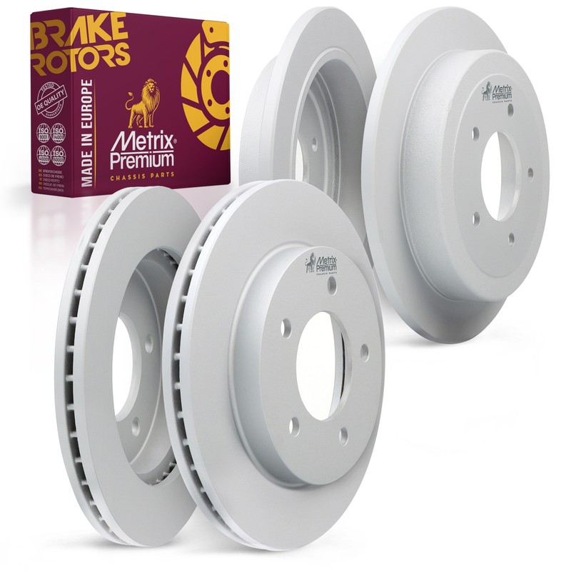 Front &Rear Brake Rotor Kit for 1997-2000 Ford F-150 4WD BD125512E 66670FZN 4 PC
