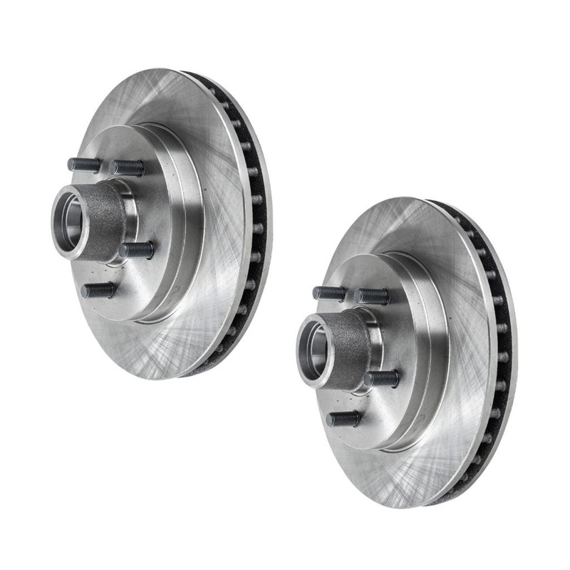 For Chevy C1500 1995-1999 Brake Discs Front | 2 Wheel Set | Cast Iron | Natural