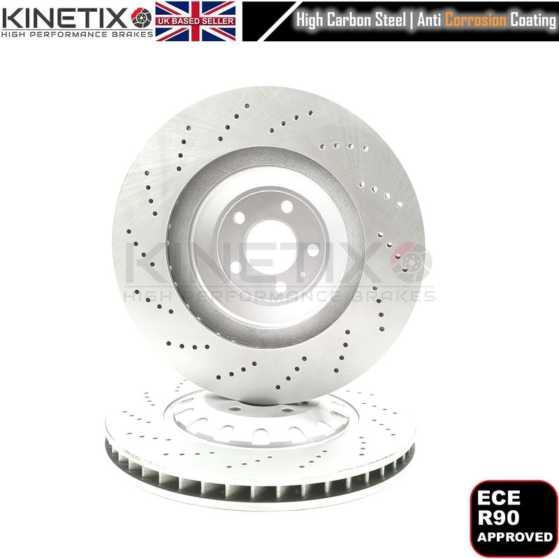 FOR AUDI A8 50 TFSI FRONT HIGH CARBON CROSS DRILLED BRAKE DISCS PAIR 400mm X 38m gallery
