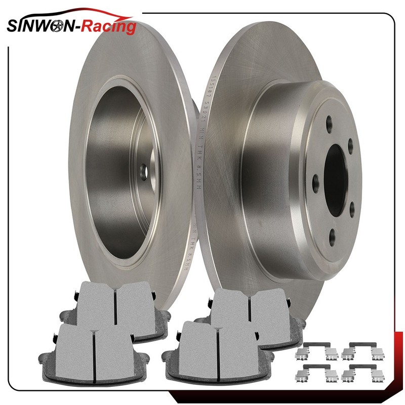 Rear Brake Rotors & Ceramic Pads For Dodge Charger Challenger Fits Chrysler 300