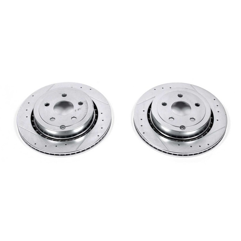 PowerStop Evolution Drilled Slotted Rotors Pair Rear For Pontiac G8