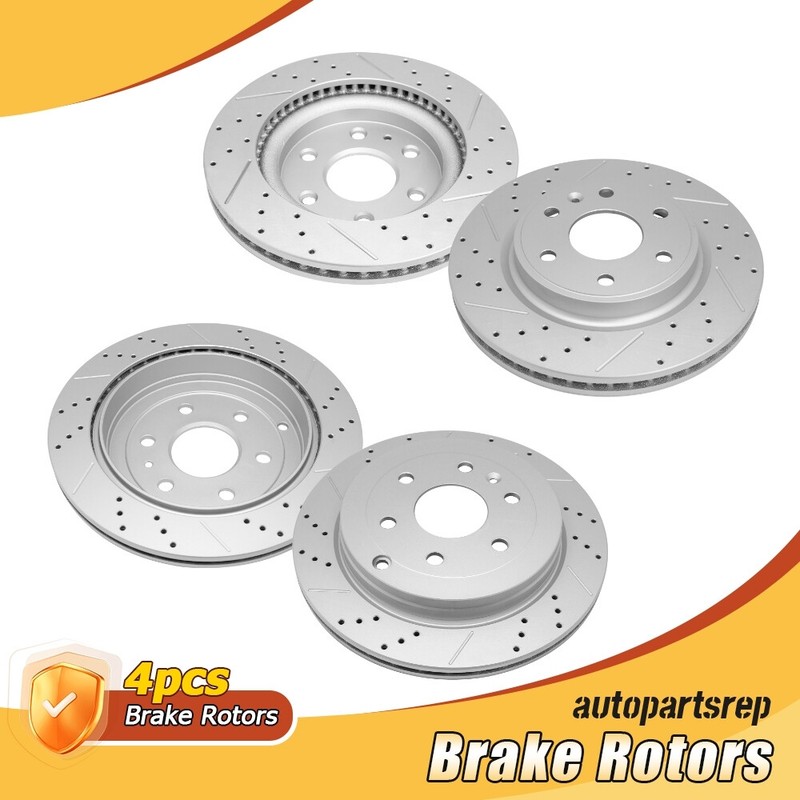 Front & Rear Brake Rotors for Chevy Traverse GMC Acadia Saturn Outlook Enclave