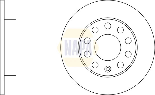 2x Brake Discs Pair Solid fits SEAT EXEO 3R 2.0D Rear 08 to 13 245mm Set NAPA gallery