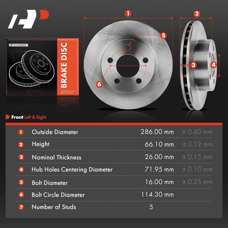A-Premium Front Disc Brake Rotor for Ford Explorer 95-01 Ranger Mazda Mercury gallery