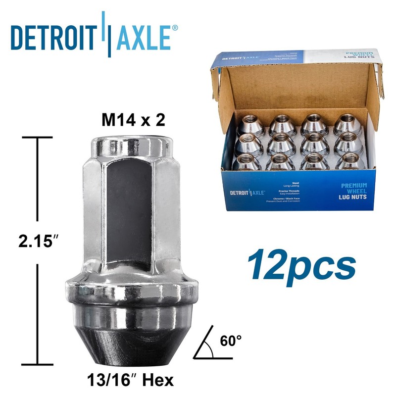 4WD Front Disc Rotors Wheel Hubs + 12pc Wheel Lug Nuts for 2004-08 F-150 Mark LT gallery