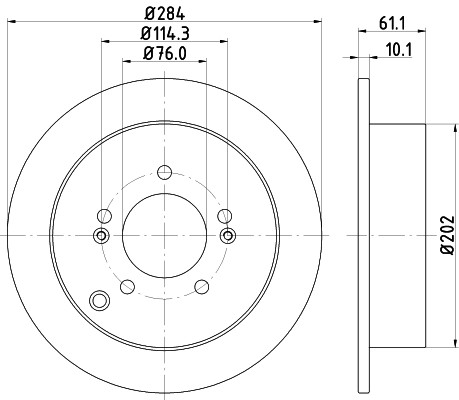 HELLA 8DD 355 111-421 Brake Disc for HAWTAI,HYUNDAI,HYUNDAI (BEIJING),JAC,KIA,KI gallery