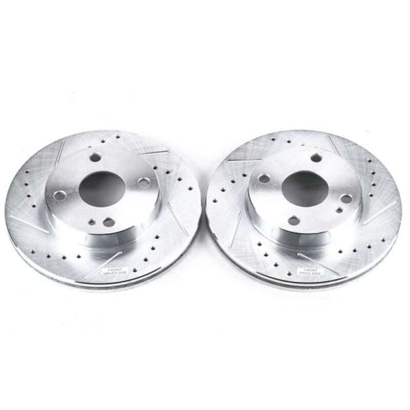 Power Stop FITS 90-93 Mazda Miata Front Evolution Drilled & Slotted Rotors Pair