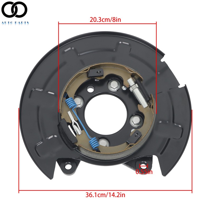 Rear Right Black Brake Backing Plate Dust Shield For Ford F-150 Lobo 2012-2020 gallery
