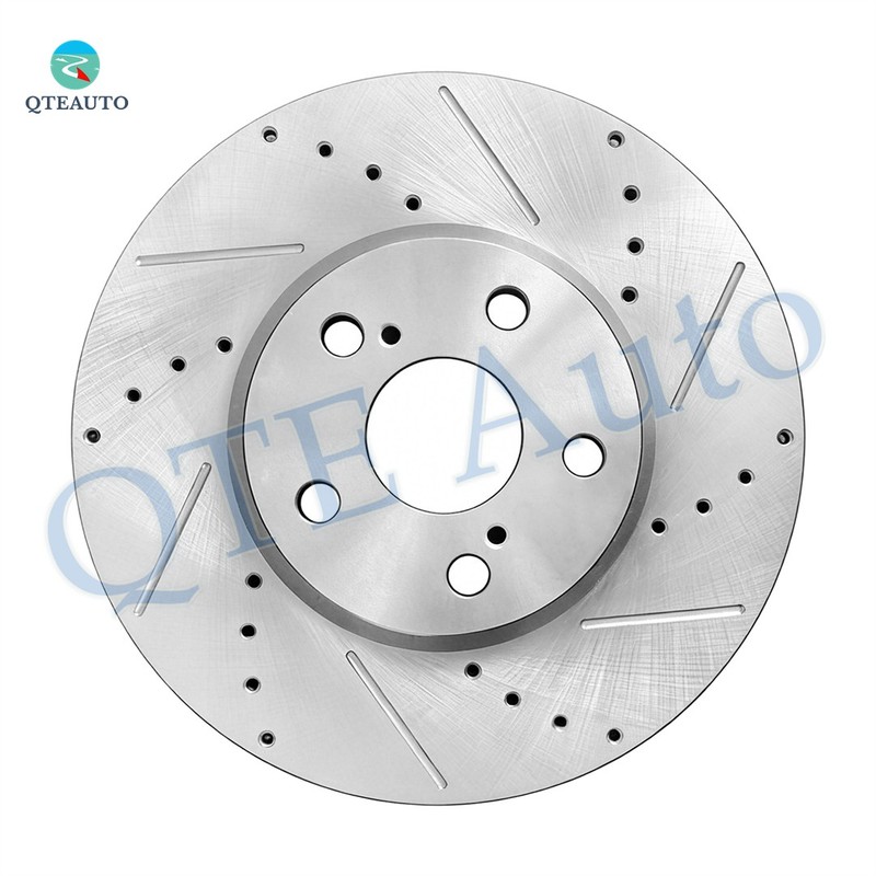 Front 275mm Drilled Slotted Brake Disc Rotors For 2009-2019 Toyota Corolla gallery