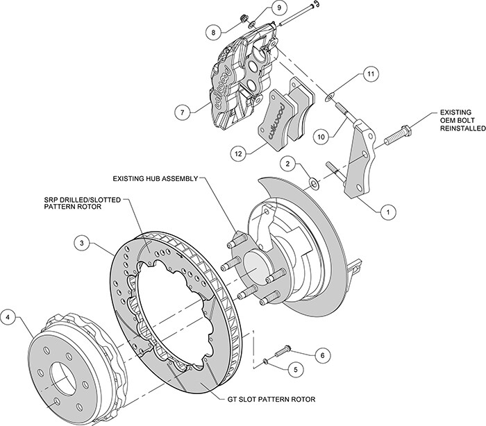 Wilwood 140-9407-D AERO4 Big Brake Truck Rear Brake Kit gallery
