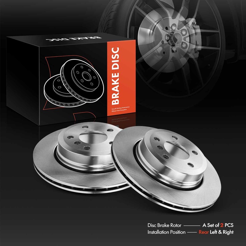 2pcs Disc Brake Rotor for BMW E83/F25 X3 2004-2011 Rear Left and Right BR900558 gallery
