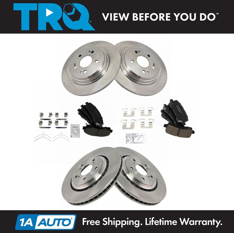 TRQ TRQ Front & Rear Ceramic Brake Pad & Rotor Kit for Acura TLX