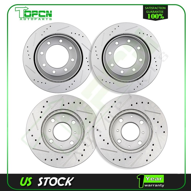 Front And Rear Brake Discs Rotors Kits For Lexus Is250 2006-2012 Drilled Slotted gallery