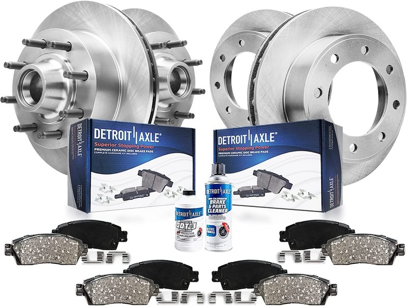 Front & Rear Brake Pads Rotors for 1999-2007 Ford E-250