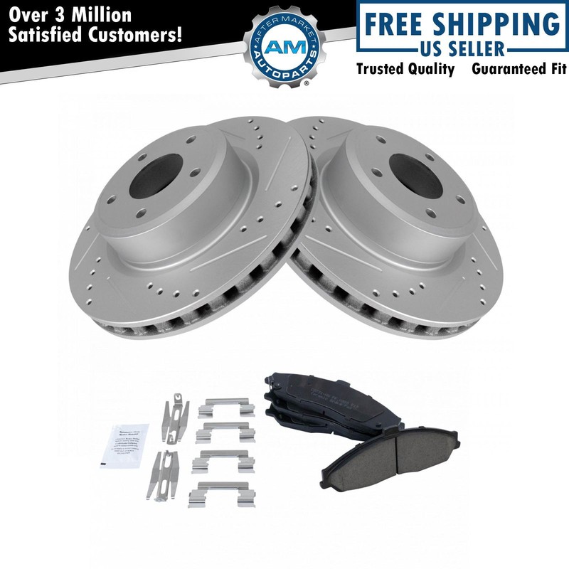 Front Ceramic Brake Pad & Brake Performance Rotor Kit for 05-06 Pontiac GTO