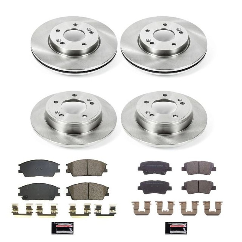 Powerstop Front Rear 4 Wheel 262mm Discs & Pads Kit for 2020-2024 Venue Kia Soul
