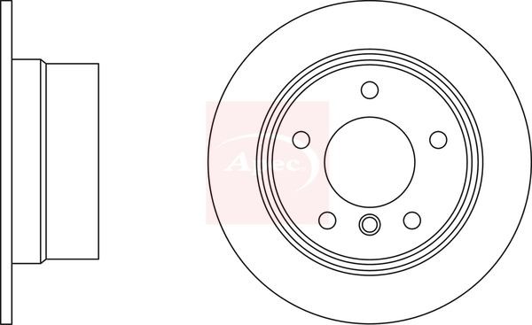 APEC DSK352 Brake Disc Rear Solid Braking System 272mm Outer Diameter For BMW Z3