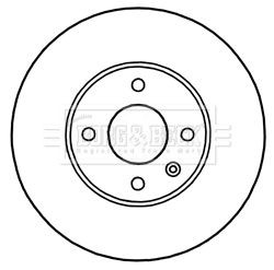 x2 Borg & Beck Front Axle Brake Discs Pair Fits Chevrolet BBD5249