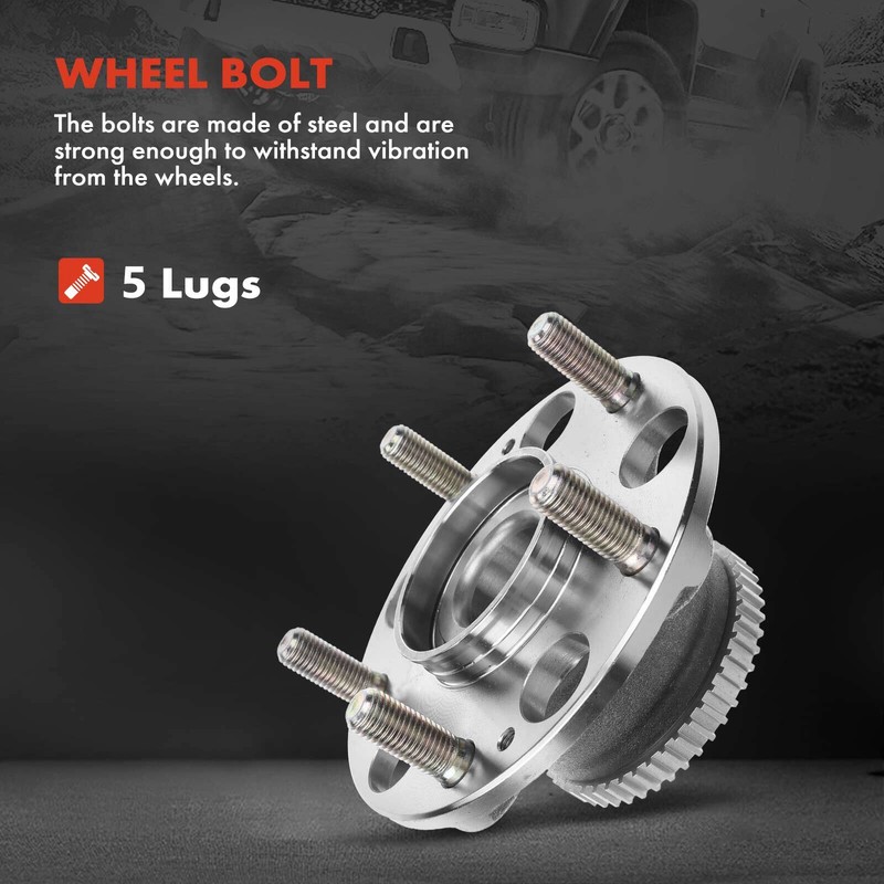 Rear Drilled Brake Rotor & Ceramic Pads + Wheel Hub & Bearing for Acura TL Sedan gallery