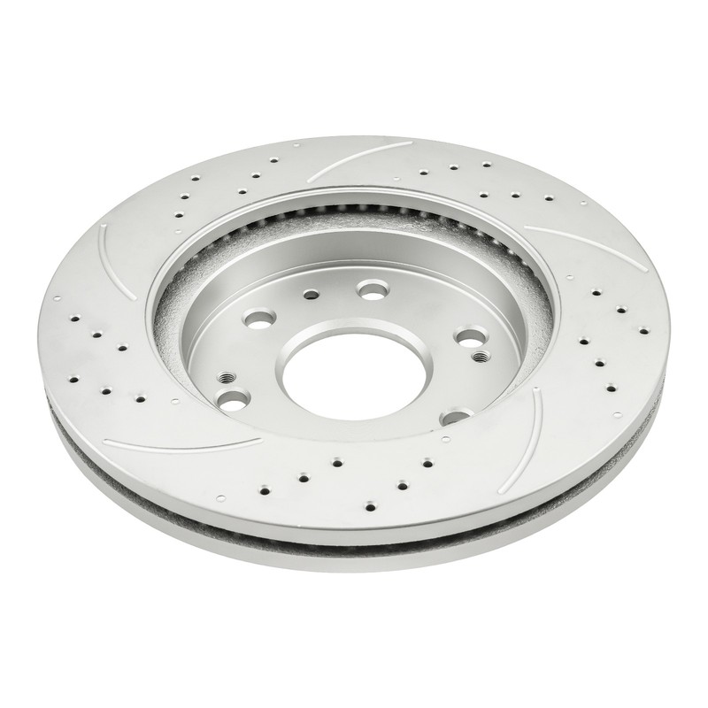 Front 13 inch Drilled Slotted Brake Rotors Fits 2014-2018 GMC Sierra 1500 55097 gallery