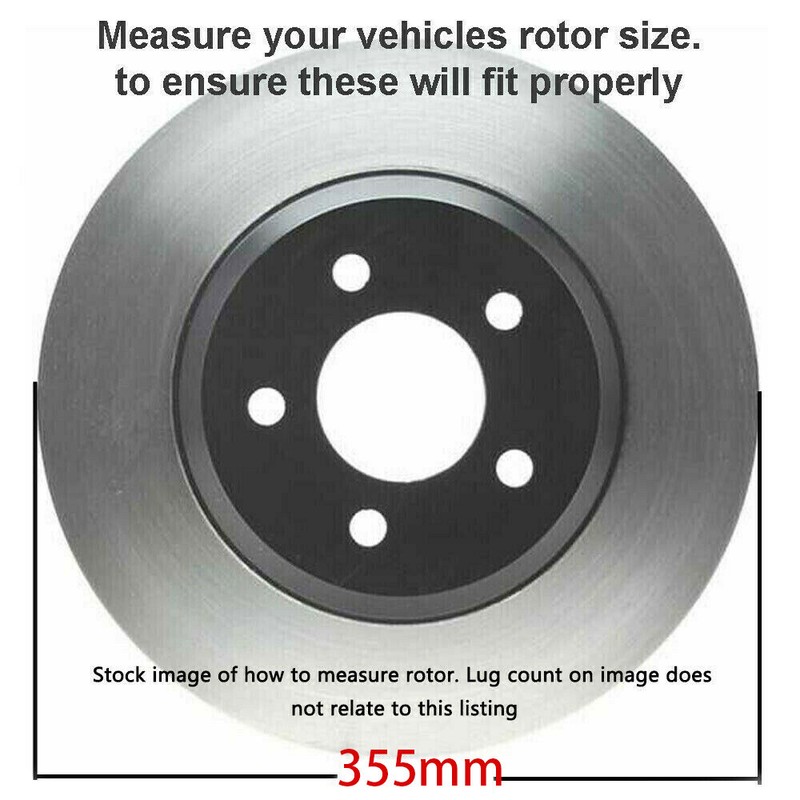 355mm Front Drilled Rotors Ceramic Brake Pads for Chevrolet Camaro Pontiac G8 gallery
