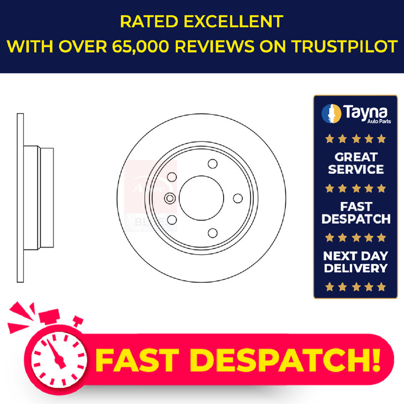 2x Brake Discs Pair Solid Rear 280mm SDK6488 Apec Blue Set 34216752545 Quality
