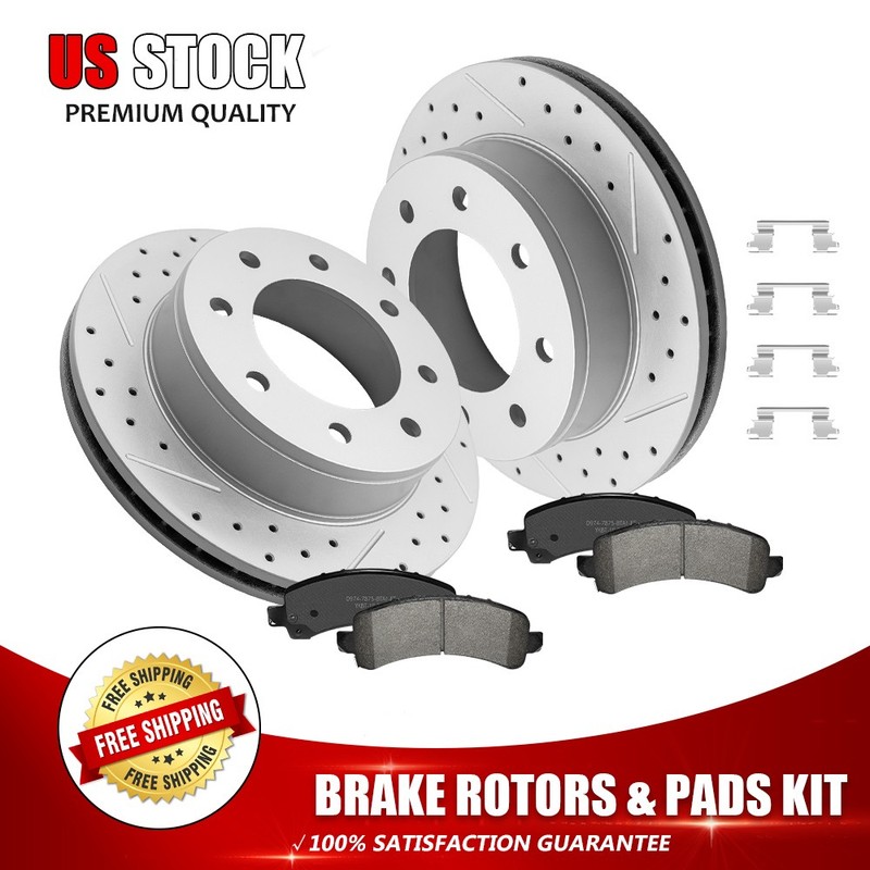 Rear Brake Rotors Ceramic Pads For Express Savana 2500 Express Savana 3500