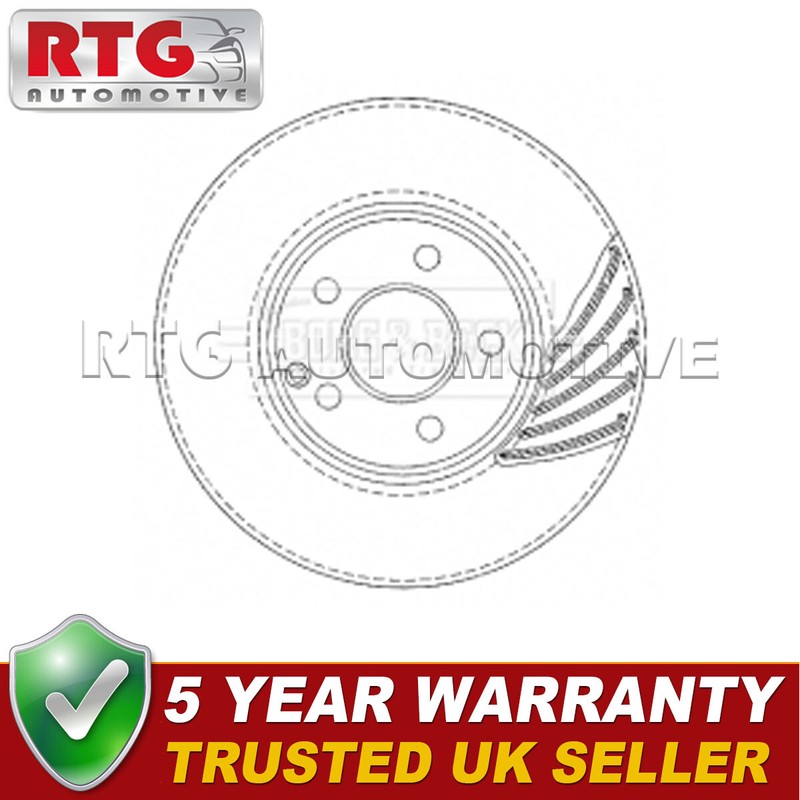 Front 1x Brake Disc Fits Mercedes E-Class 2003-2009 2.6 3.0 CDi 3.2 3.5