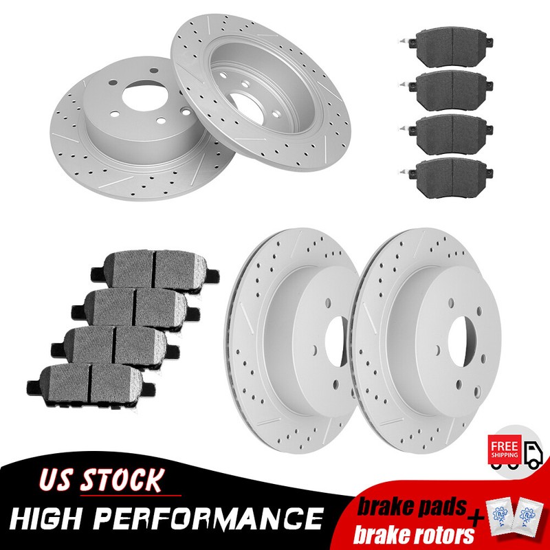 Front Rear Disc Brake Rotors + Ceramic Pads for 2004 – 2008 Nissan Maxima