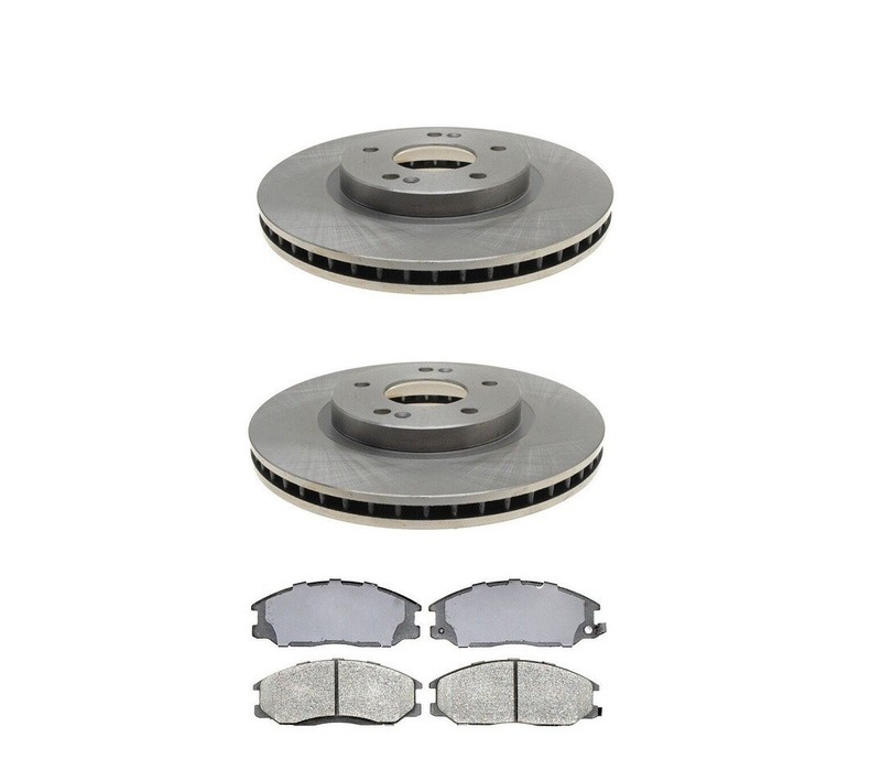 Front Brake Rotors & Pads Fit Hyundai Santa Fe 2001-2006, 6 Cylinders 4WD