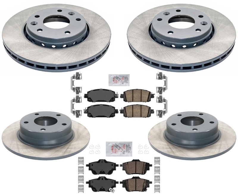 AmeriBRAKES Coated Brake Rotors Ceramic Brake Pads Fits Nissan Sentra 2020-2023