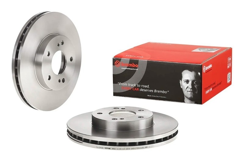 Brembo 09.5931.10 Prime OE Equivalent Vented Brake Rotors – Front Pair