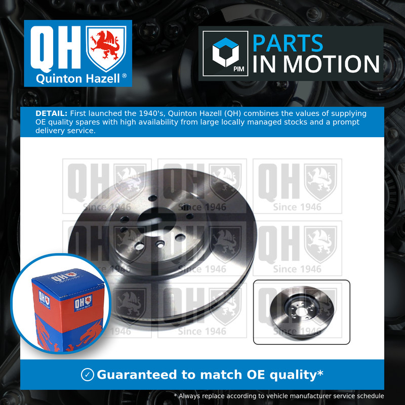 2x Brake Discs Pair Vented fits MERCEDES ML350 W164 3.0D Front 09 to 11 330mm QH