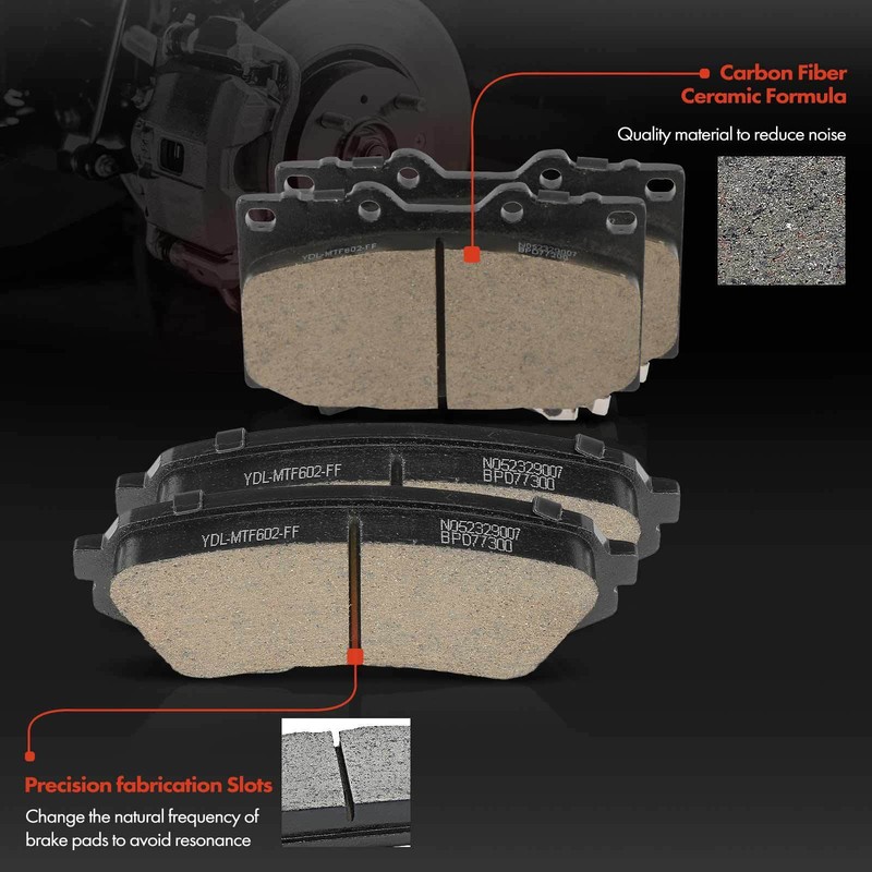 12x Front & Rear Drilled Brake Rotor & Ceramic Brake Pad for Toyota Land Cruiser gallery
