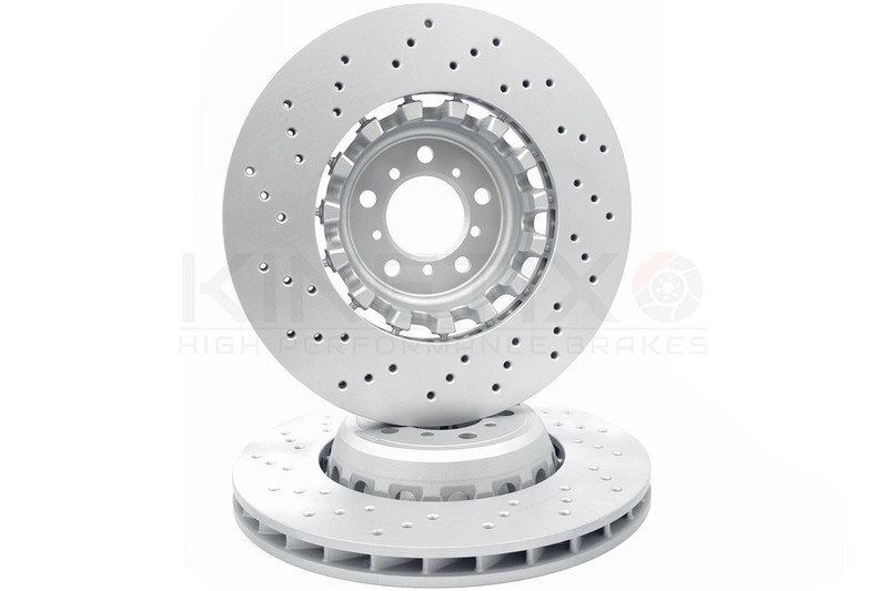 FOR BMW M2 M3 M4 FRONT LEFT RIGHT DRILLED BRAKE DISCS BREMBO PADS WEAR WIRE 380m gallery