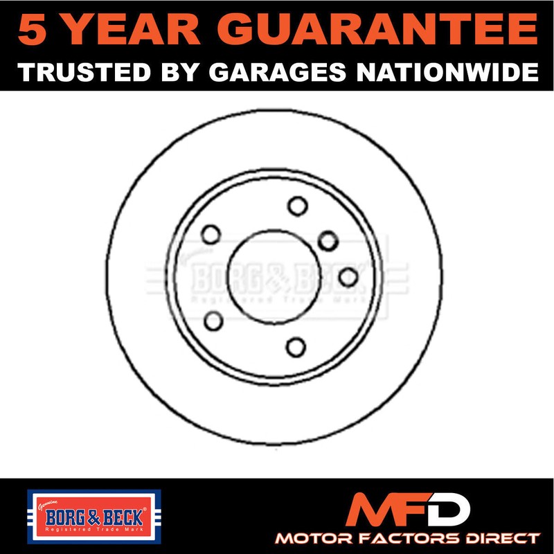 Fits Land Rover Discovery 2.5 TD5 3.9 1x Brake Disc Front Borg & Beck