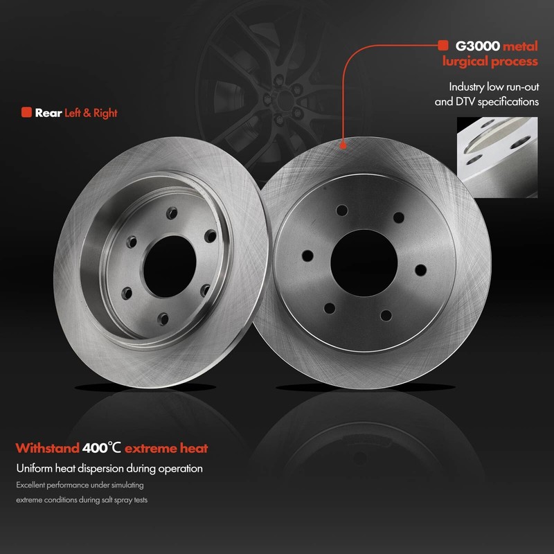 Front and Rear Disc Brake Rotors & Brake Pads for INFINITI QX56 Nissan Armada gallery