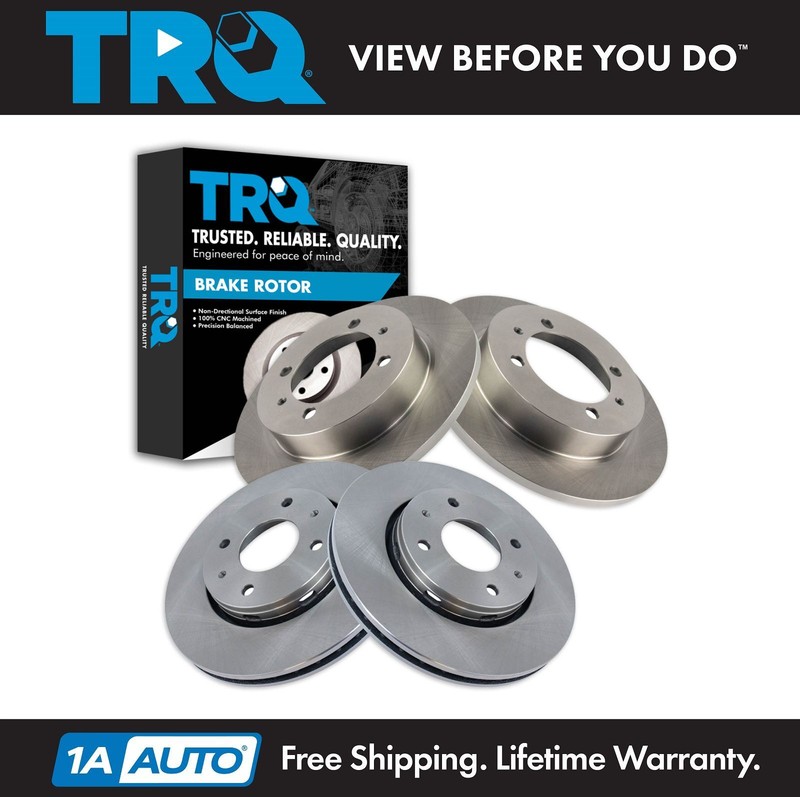 TRQ Brake Rotor Set Fits 2000-2004 Volvo S40 2000-2003 V40