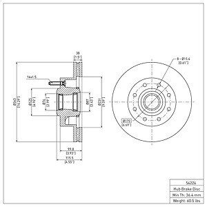 Frt Disc Brake Rotor DFC 600-54224 gallery