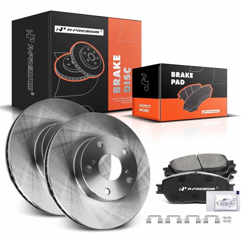 A-Premium Front Side Disc Brake Rotor & Ceramic Padss for Toyota Tacoma 5 Lugs gallery